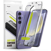 2X VETRO TEMPERATO CON RINGKE EASY SLIDE FRAME INSTALLAZIONE 2-PACK GALAXY S24 TRASPARENTE