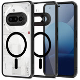 COPERTURA TECH-PROTECT MAGMAT MAGSAFE NOTHING PHONE 3A NERA/TRASPARENTE