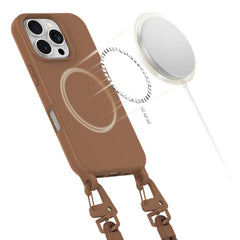 COPERTURA TECH-PROTECT MAGNECKLACE MAGSAFE IPHONE 16 PRO MARRONE CIOCCOLATO