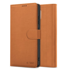 COPERTURA TECH-PROTECT WALLET IPHONE 16E SADDLE BROWN