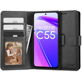 COPERTURA TECH-PROTECT WALLET REALME C55 NERA