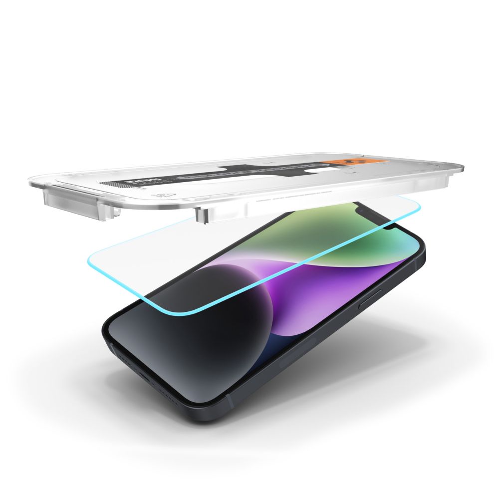 VETRO TEMPERATO SPIGEN GLAS.TR "EZ FIT" IPHONE 13 / 13 PRO / 14 / 16E