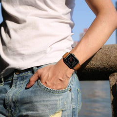 CINTURINO DOOP LEATHERFIT APPLE WATCH 4 / 5 / 6 / 7 / 8 / 9 / SE / ULTRA 1 / 2 (42 / 44 / 45 / 49 MM) MARRONE