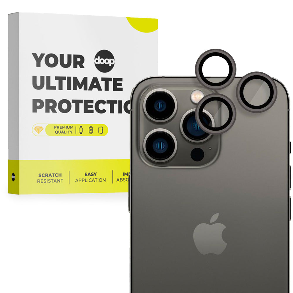 PROTEZIONE PER FOTOCAMERA DOOP CAMRING IPHONE 15 PRO / 15 PRO MAX NERA
