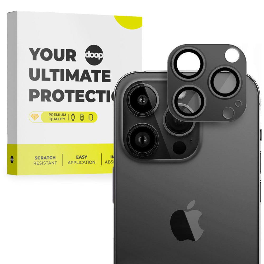 PROTEZIONE PER FOTOCAMERA DOOP FULLCAM IPHONE 15 PRO / 15 PRO MAX NERA