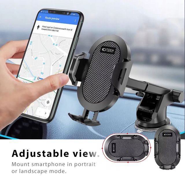 MONTAGGIO PER CELLULARE DA AUTO TECH-PROTECT MONTAGGIO UNIVERSALE NERO