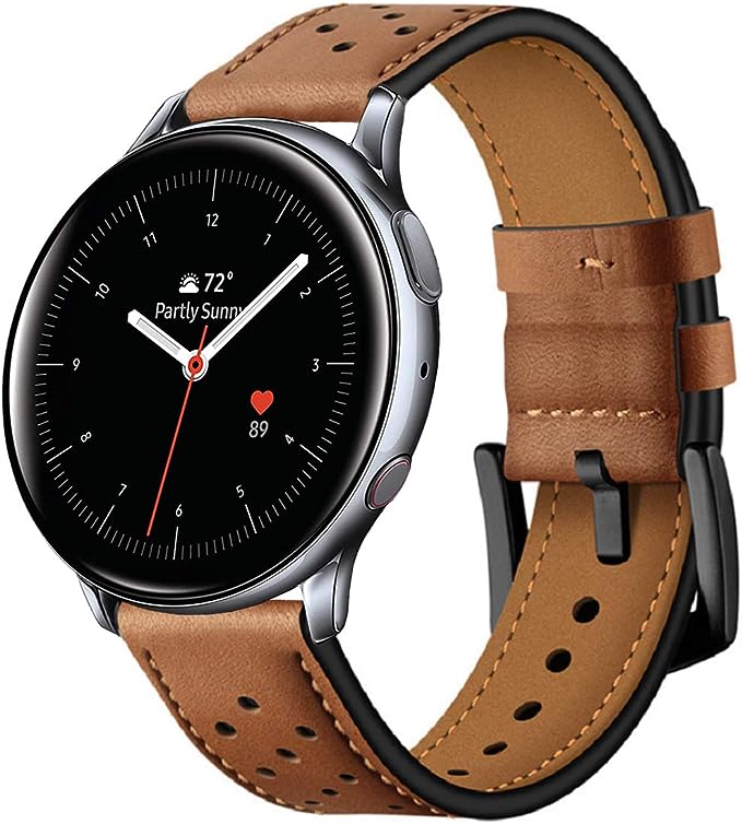 CINTURINO HEYBAND IN PELLE PER SAMSUNG GALAXY WATCH 4 / 5 / 5 PRO / 6 / 7 / FE MARRONE