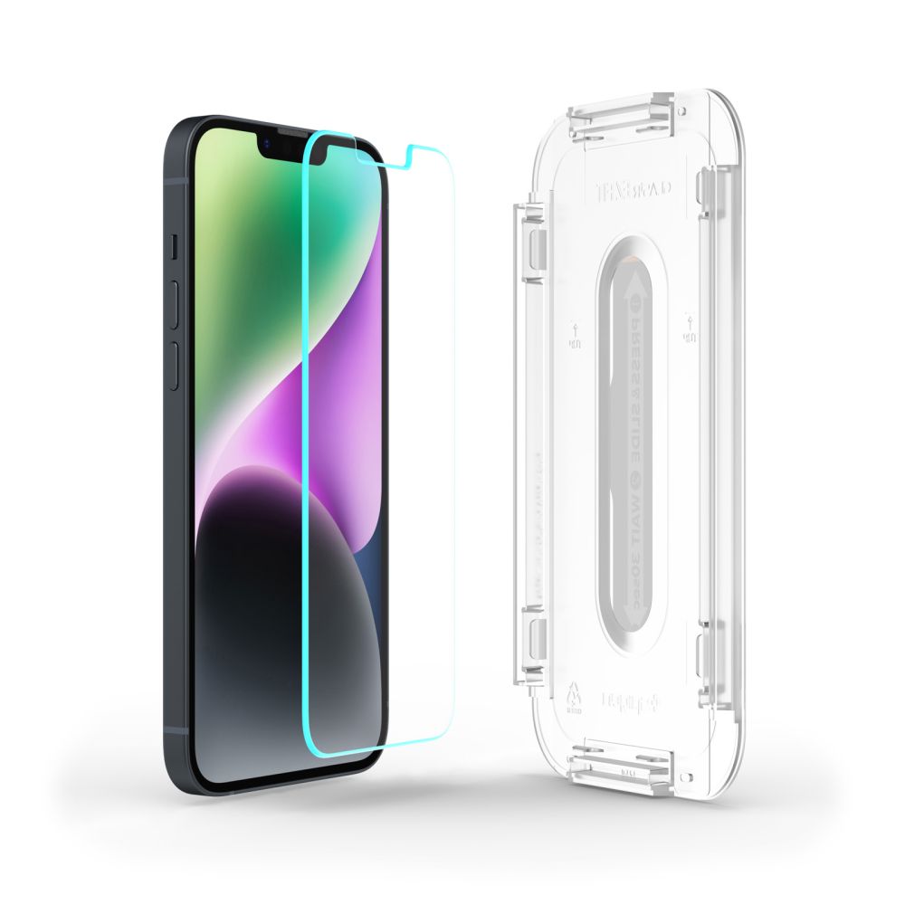 VETRO TEMPERATO SPIGEN GLAS.TR "EZ FIT" IPHONE 13 / 13 PRO / 14 / 16E