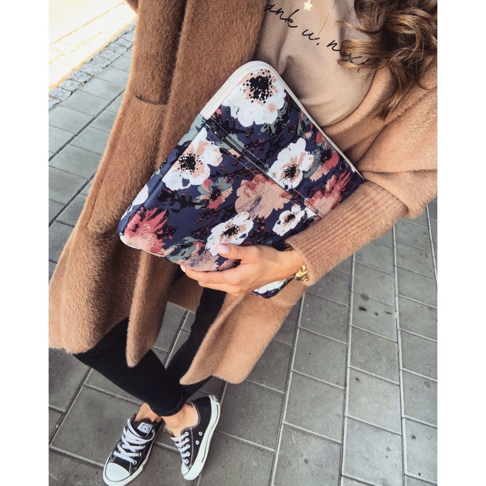 BORSA PER NOTEBOOK 13"-14" CANVASLIFE SLEEVE LAPTOP NAVY ROSE