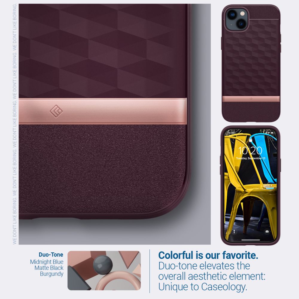 COPERTURA CASEOLOGY PARALLAX MAG MAGSAFE IPHONE 14 PLUS BURGUNDY