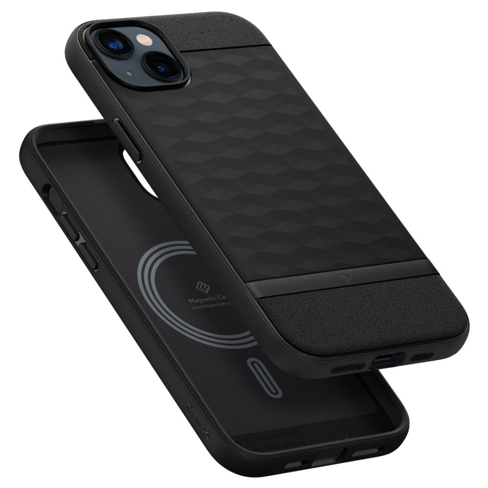 COPERTURA CASEOLOGY PARALLAX MAG MAGSAFE IPHONE 14 PLUS NERO OPACO