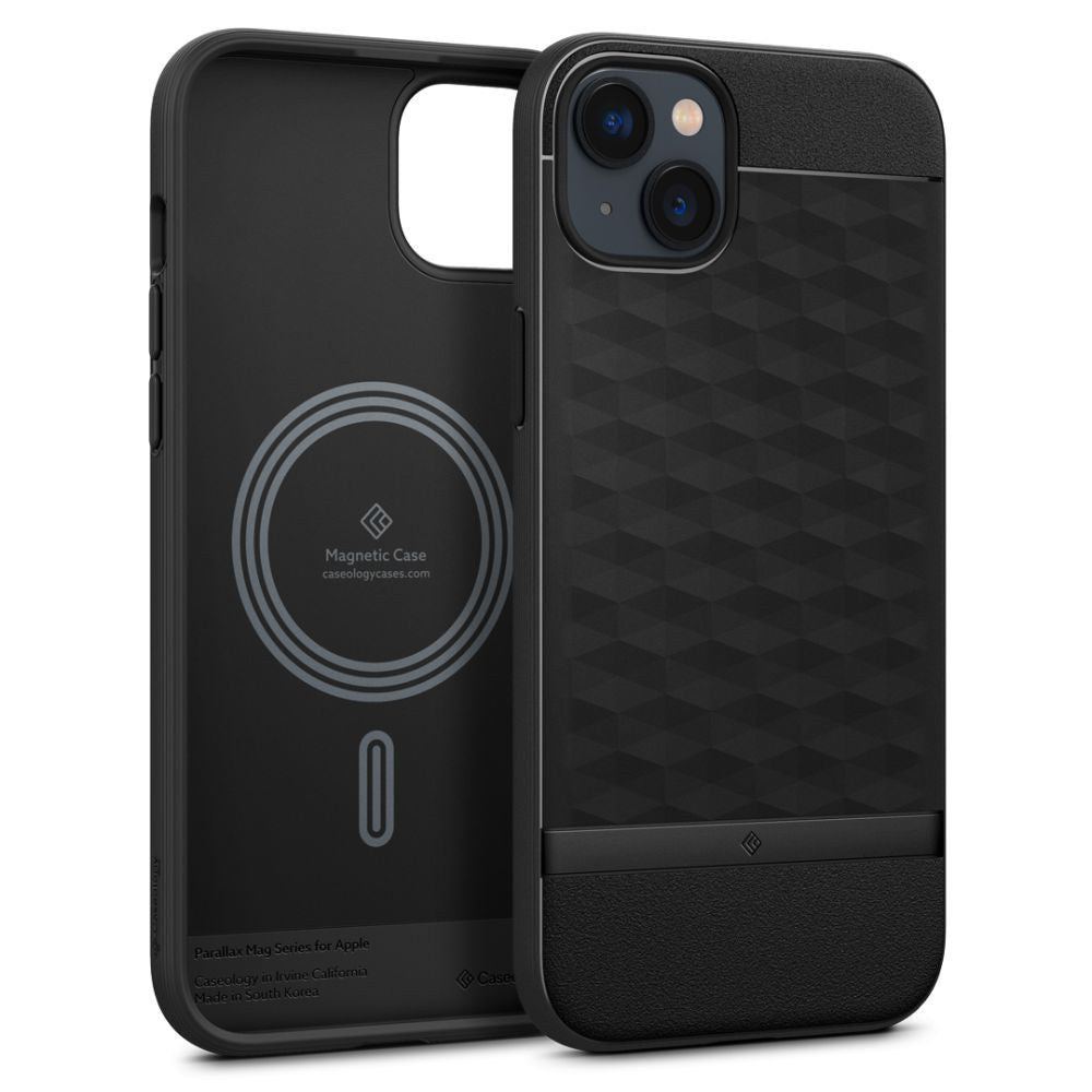 COPERTURA CASEOLOGY PARALLAX MAG MAGSAFE IPHONE 14 PLUS NERO OPACO