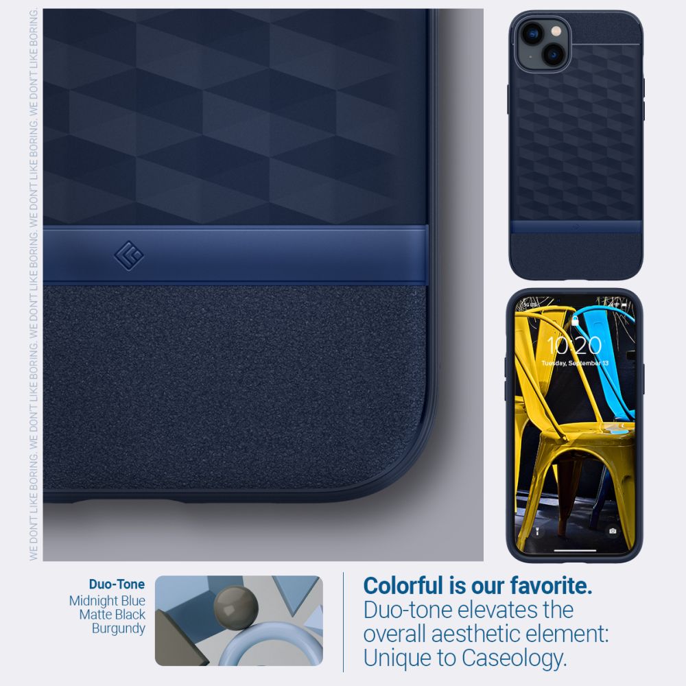 COPERTURA CASEOLOGY PARALLAX MAG MAGSAFE IPHONE 14 PLUS BLU MEZZANOTTE