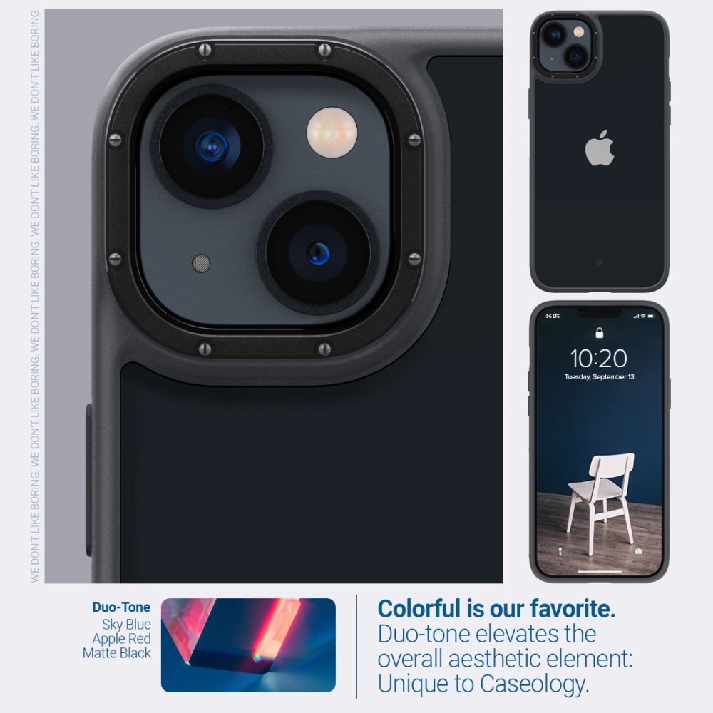 COPERTURA CASEOLOGY SKYFALL IPHONE 14 PLUS NERO OPACO