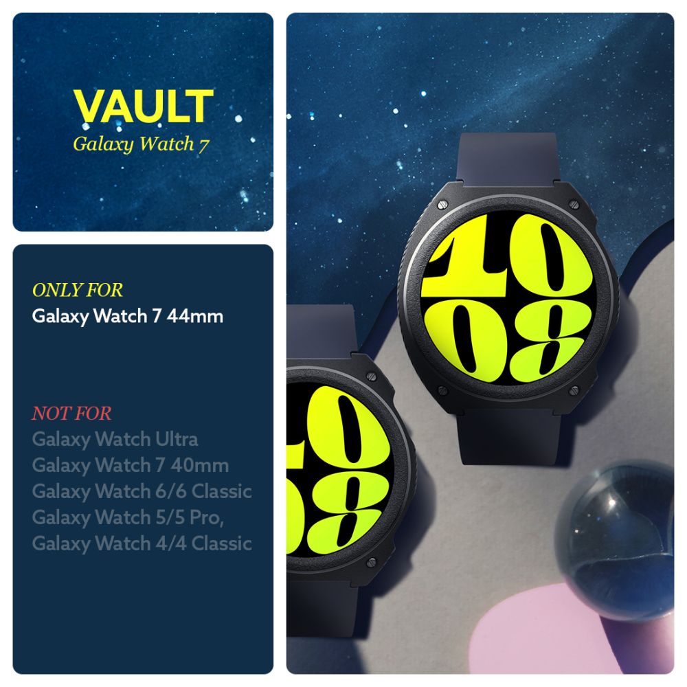 CUSTODIA PER SAMSUNG GALAXY WATCH 7 (47 MM) CASEOLOGY VAULT NERO OPACO