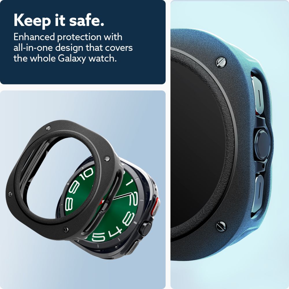 CUSTODIA PROTEGGI SAMSUNG GALAXY WATCH ULTRA (47 MM) CASEOLOGY VAULT NERO OPACO