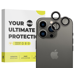PROTEZIONE PER FOTOCAMERA DOOP CAMRING IPHONE 14 PRO / 14 PRO MAX NERA