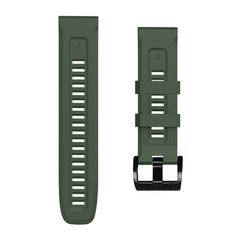 CINTURINO IN SILICONE PER GARMIN 26MM FENIX 3 / 5X / 3HR / 5X PLUS / 6X / 6X PRO / 7X DOOP EXPLORER VERDE MILITARE