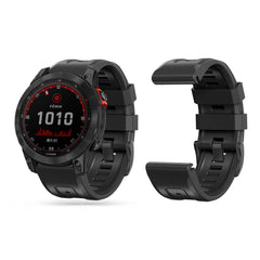 CINTURINO IN SILICONE PER GARMIN 26MM FENIX 3 / 5X / 3HR / 5X PLUS / 6X / 6X PRO / 7X DOOP EXPLORER NERO
