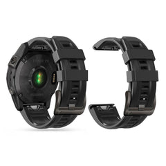CINTURINO IN SILICONE PER GARMIN 26MM FENIX 3 / 5X / 3HR / 5X PLUS / 6X / 6X PRO / 7X DOOP EXPLORER NERO