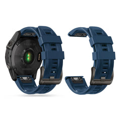 CINTURINO IN SILICONE PER GARMIN 26MM FENIX 3 / 5X / 3HR / 5X PLUS / 6X / 6X PRO / 7X DOOP EXPLORER BLU NAVY