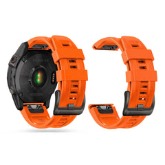 CINTURINO IN SILICONE PER GARMIN 26MM FENIX 3 / 5X / 3HR / 5X PLUS / 6X / 6X PRO / 7X DOOP EXPLORER ARANCIONE