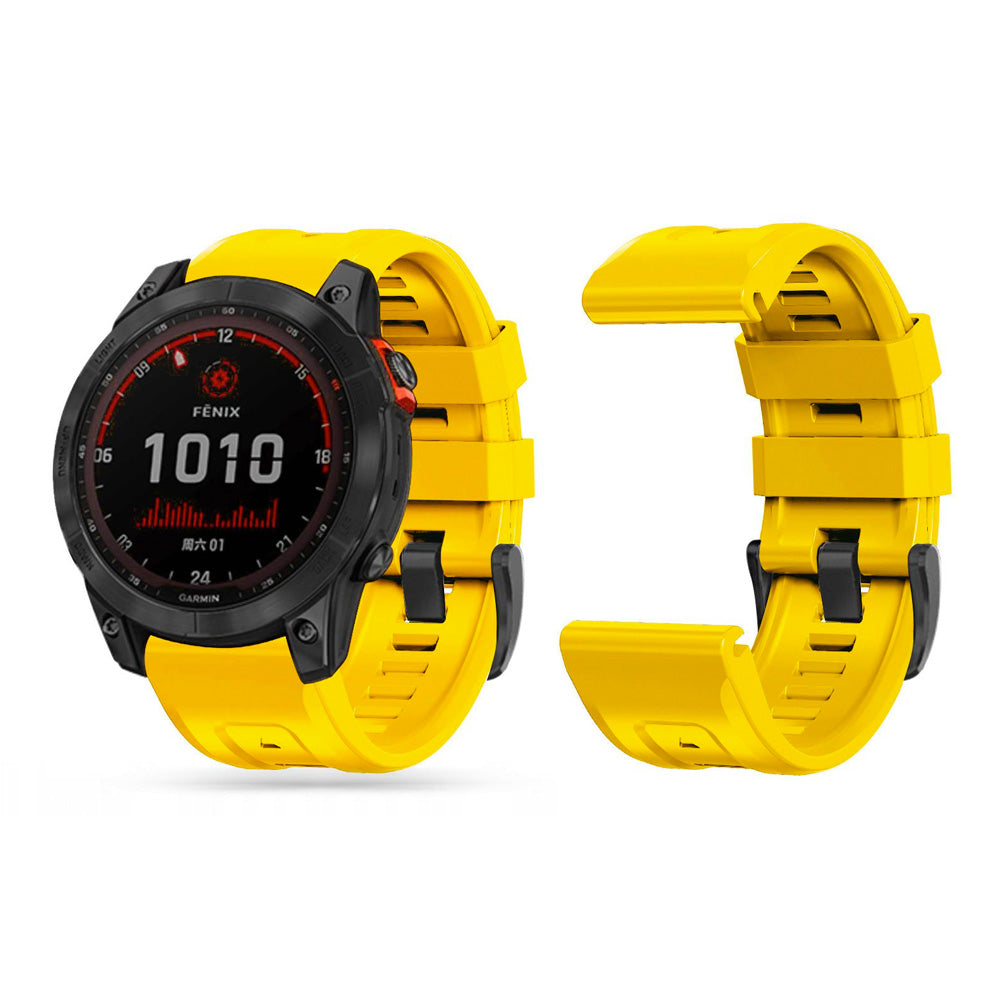 CINTURINO IN SILICONE PER GARMIN 22MM FENIX 5 / 6 / 6 PRO / 7 DOOP EXPLORER 22MM GIALLO