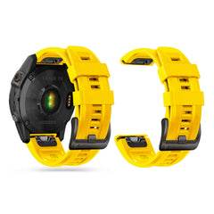 CINTURINO IN SILICONE PER GARMIN 22MM FENIX 5 / 6 / 6 PRO / 7 DOOP EXPLORER 22MM GIALLO
