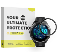 VETRO TEMPERATO PER GARMIN FORERUNNER 965 DOOP HYBRID GLASS NERO