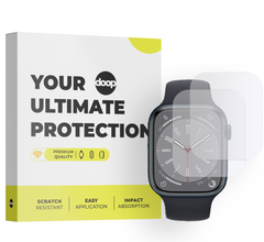 2X VETRO TEMPERATO PER APPLE WATCH 40 / 41 MM DOOP HYDROFLEX PRO+ 2-PACK TRASPARENTE