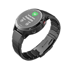 CINTURINO IN METALLO PER GARMIN 22MM FENIX 5 / 6 / 6 PRO / 7 DOOP STEELBAND GARMIN NERO