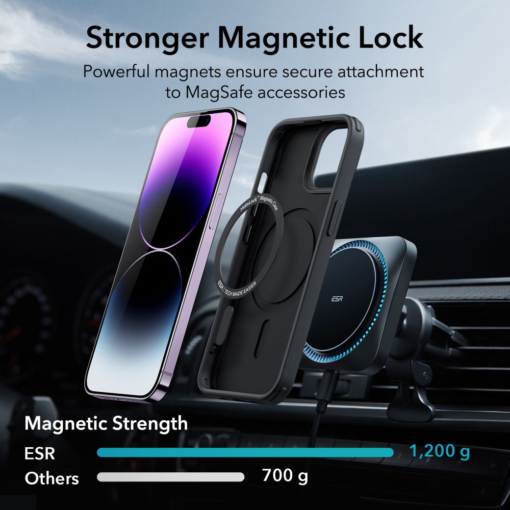 COPERTURA ESR CH HALOLOCK MAGSAFE IPHONE 14 PRO MAX NERA