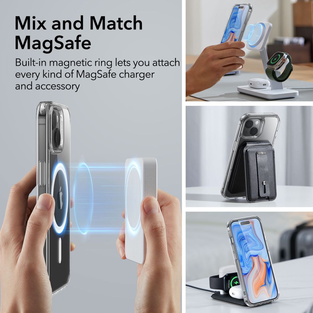 COPERTURA ESR CH HALOLOCK MAGSAFE IPHONE 15 TRASPARENTE