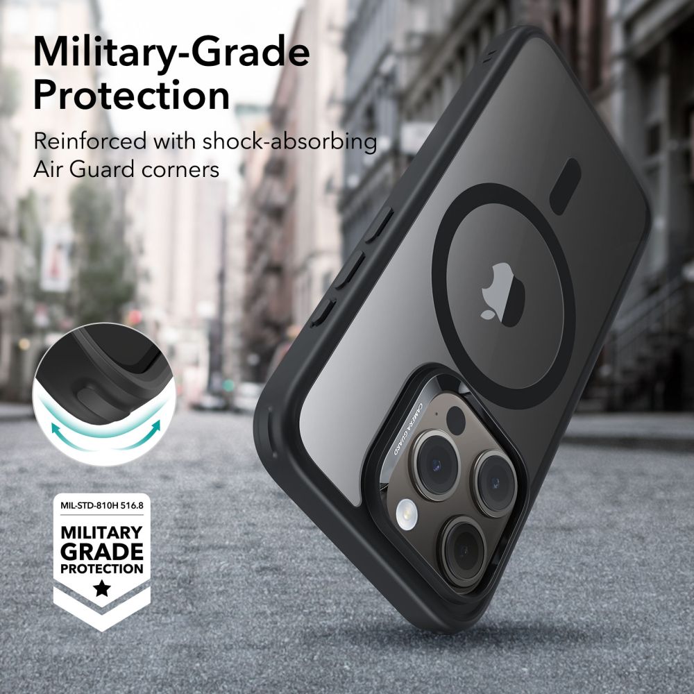 COPERTURA ESR CH HALOLOCK MAGSAFE IPHONE 15 PRO MAX TRASPARENTE/NERA
