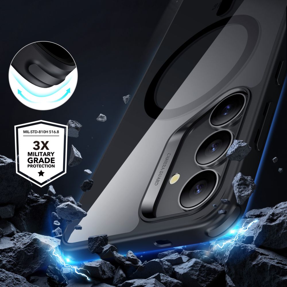 COPERTURA ESR CLASSIC HYBRID HALOLOCK MAGSAFE GALAXY S25+ PLUS TRASPARENTE/NERA