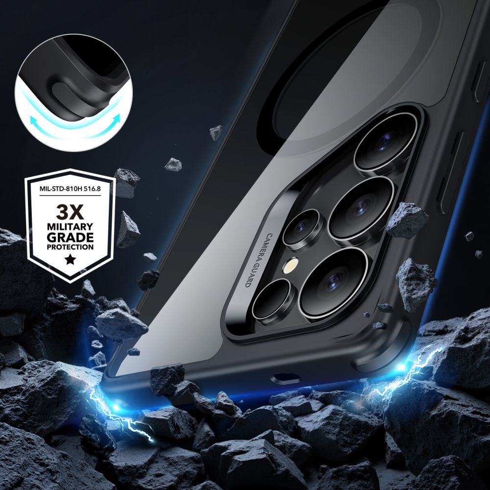 COPERTURA ESR CLASSIC HYBRID HALOLOCK MAGSAFE GALAXY S25 ULTRA CLEAR/BLACK