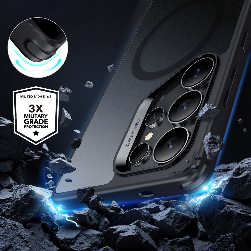 CUSTODIA ESR CLASSIC HYBRID HALOLOCK MAGSAFE GALAXY S25 ULTRA FROSTED BLACK
