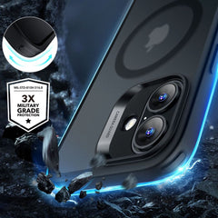 CUSTODIA ESR CLASSIC HYBRID HALOLOCK MAGSAFE & VETRO TEMPERATO IPHONE 16 NERO FROSTED