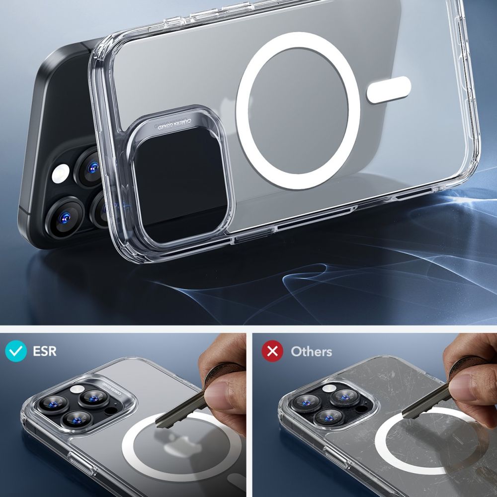 ESR CLASSIC HYBRID HALOLOCK MAGSAFE & VETRO TEMPERATO IPHONE 16 PRO TRASPARENTE FROSTED