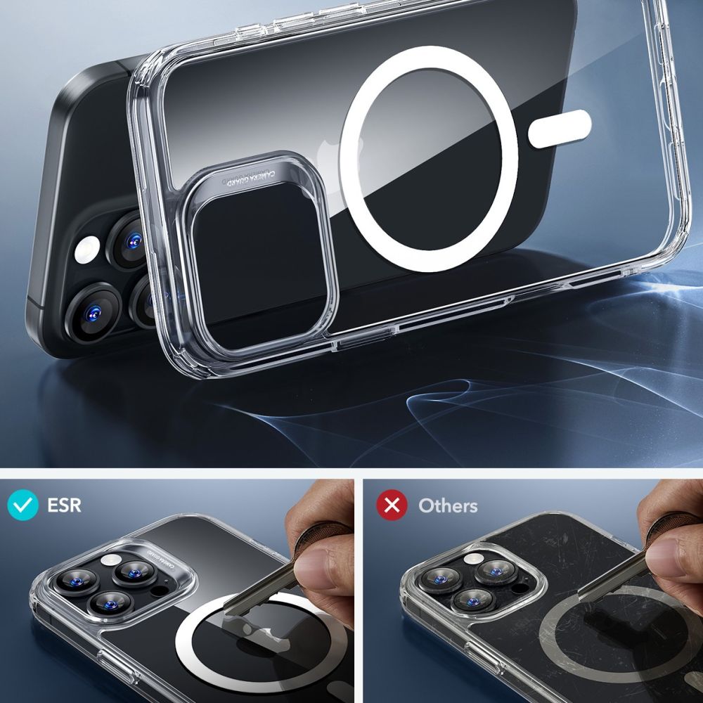 ESR CLASSIC HYBRID HALOLOCK MAGSAFE E VETRO TEMPERATO IPHONE 16 PRO MAX TRASPARENTE