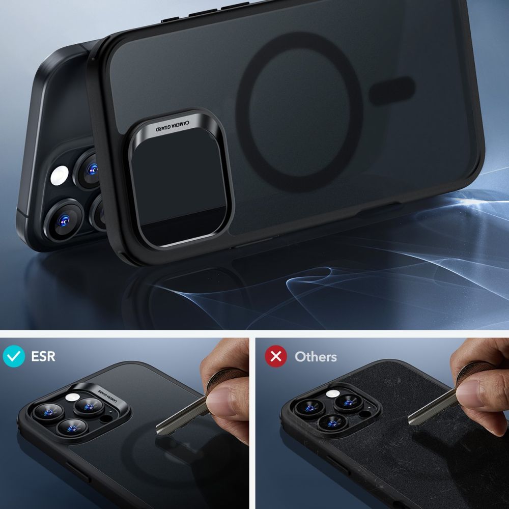 ESR CLASSIC HYBRID HALOLOCK MAGSAFE & VETRO TEMPERATO IPHONE 16 PRO MAX NERO FROSTED