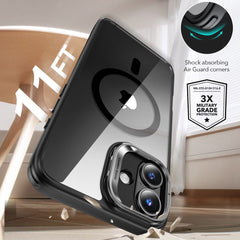 COPERTURA ESR CLASSIC HYBRID KICKSTAND HALOLOCK MAGSAFE & VETRO TEMPERATO IPHONE 16 PLUS TRASPARENTE/NERA