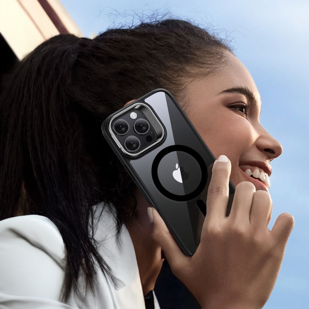 ESR CLASSIC HYBRID SUPPORTO HALOLOCK MAGSAFE E VETRO TEMPERATO IPHONE 16 PRO MAX TRASPARENTE/NERA