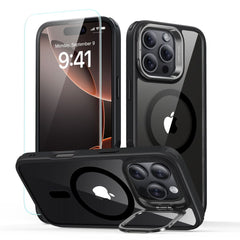 ESR CLASSIC HYBRID SUPPORTO HALOLOCK MAGSAFE E VETRO TEMPERATO IPHONE 16 PRO MAX TRASPARENTE/NERA