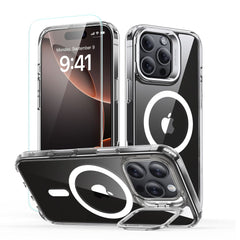 ESR CLASSIC HYBRID SUPPORTO HALOLOCK MAGSAFE E VETRO TEMPERATO IPHONE 16 PRO MAX TRASPARENTE