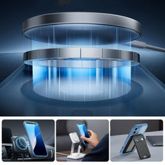 COPERTURA ESR CLASSIC PRO SET HALOLOCK MAGSAFE IPHONE 16 BLU FROSTED