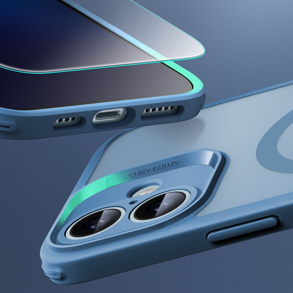 COPERTURA ESR CLASSIC PRO SET HALOLOCK MAGSAFE IPHONE 16 BLU FROSTED