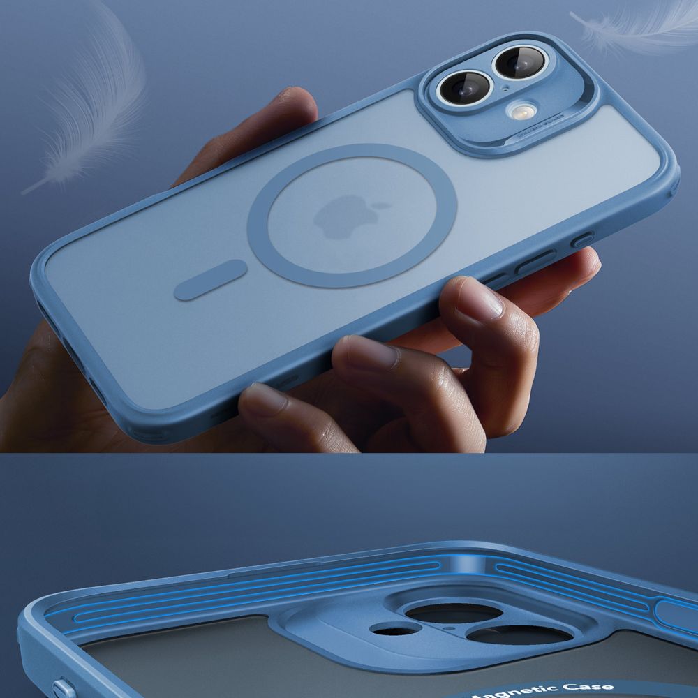 COPERTURA ESR CLASSIC PRO SET HALOLOCK MAGSAFE IPHONE 16 BLU FROSTED