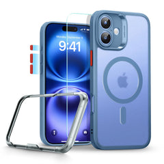 COPERTURA ESR CLASSIC PRO SET HALOLOCK MAGSAFE IPHONE 16 BLU FROSTED