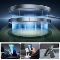COPERTURA ESR CLASSIC PRO SET HALOLOCK MAGSAFE IPHONE 16 VERDE FROSTED